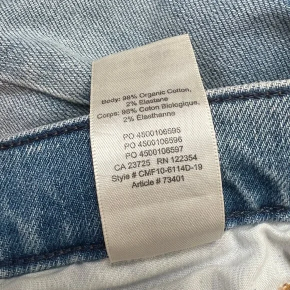 Aritzia Denim Forum The Marianne High Rise Loose Flare Long Inseam Light Wash 28 - Picture 12 of 16